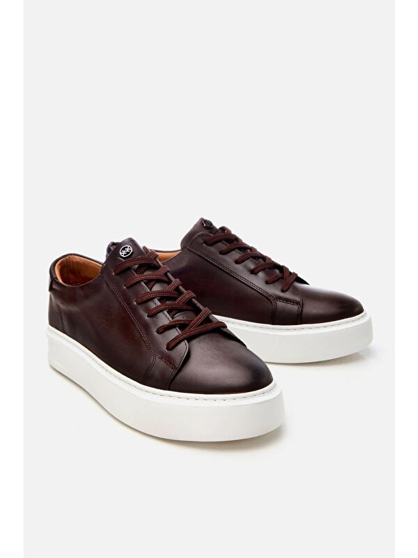 Erkek Deri Kahverengi Hafif Tabanlı Spor Ayakkabı - Görsel 3