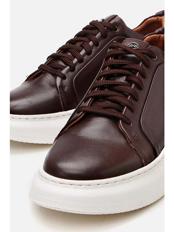 Erkek Deri Kahverengi Hafif Tabanlı Spor Ayakkabı - Görsel 4