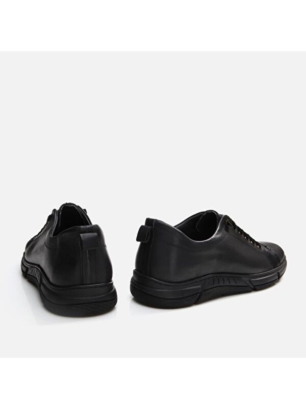 Hakiki Deri Siyah Erkek Spor Ayakkabı - Görsel 6