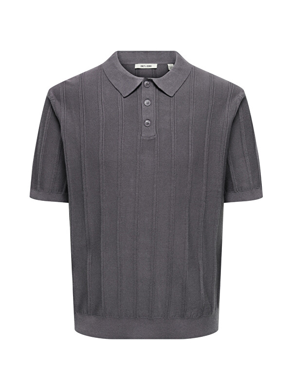 Only&Sons Onsthıjs Çizgili Regular Fit Kısa Kollu Polo Yaka T Shirt 22036558