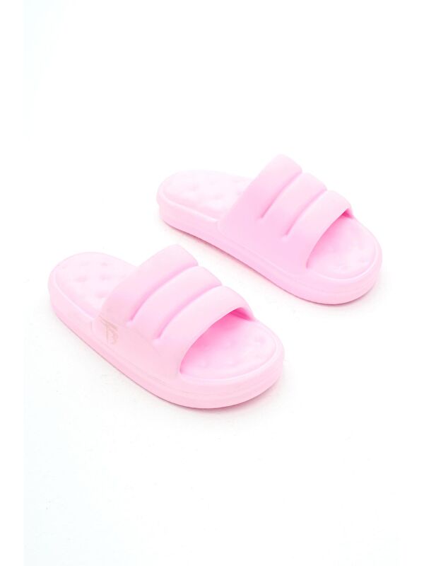 Kadın Pembe Rahat Kalıp Dilimli Model Önü Açık Eva Terlik - Görsel 5