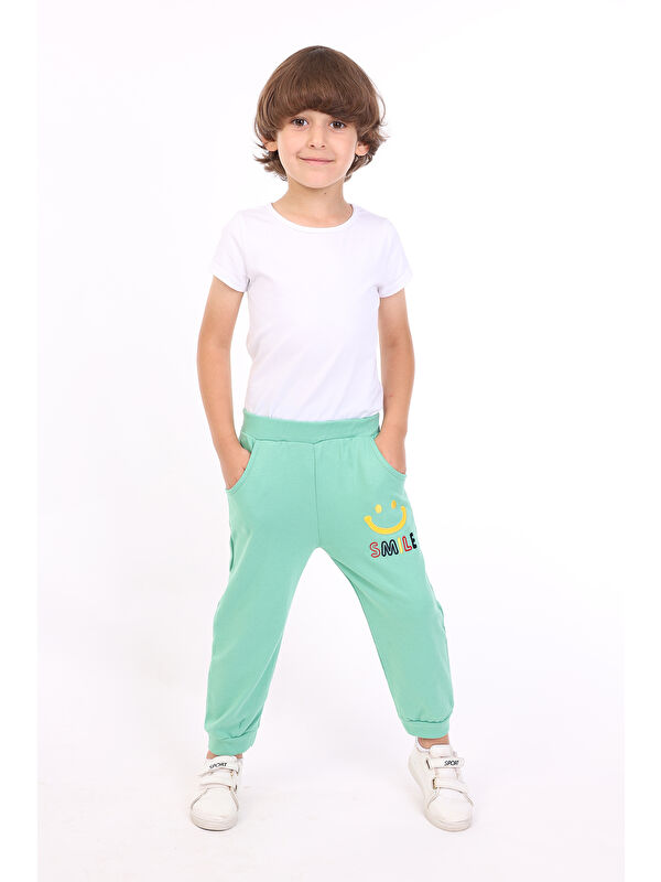 Toontoykids Erkek Çocuk İki Yanı Cep Detaylı Nakışlı Eşofman Alt