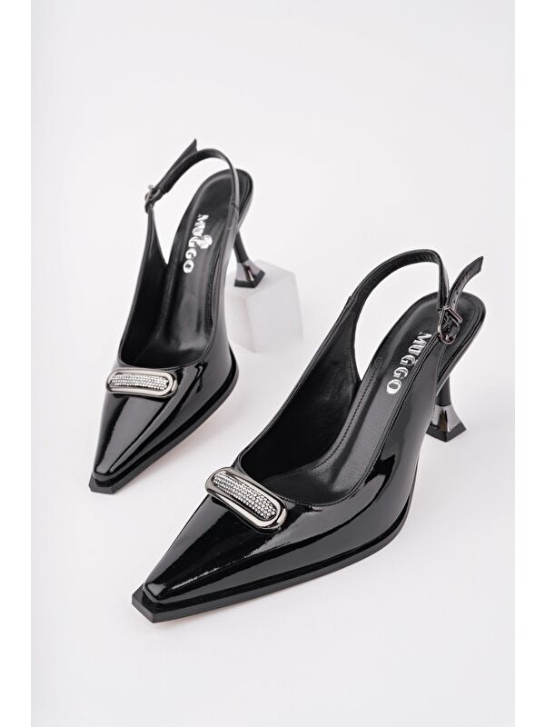 HEELS Arkası Açık Toka Detaylı Günlük Klasik Topuklu Kadın Stiletto Ayakkabı - Görsel 2