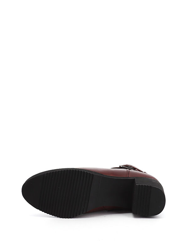 Gonderi(r) Kahverengi Gonderi(r) Hakiki Deri Topuklu Fermuarlı Kadın Bot