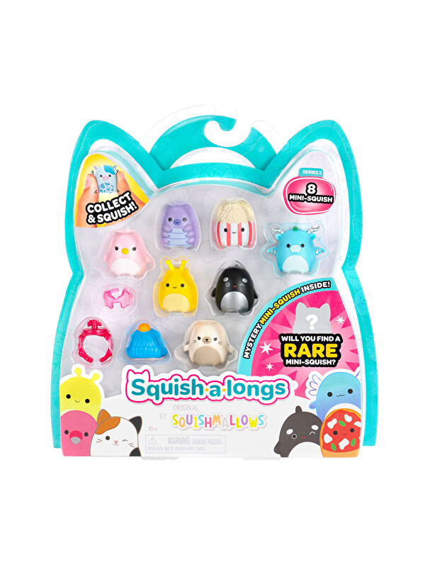 Squishmallows Squish-a-longs 8 Figür-Yüzük Set Seri 3 AL0027