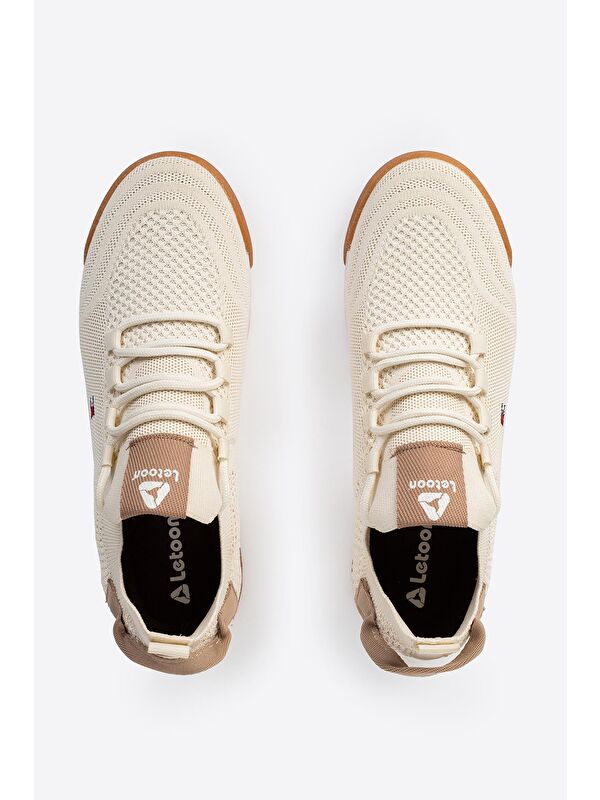 Yuvarlak Burunlu Bağcıklı Triko Detaylı Erkek Günlük Spor Ayakkabı - Görsel 6