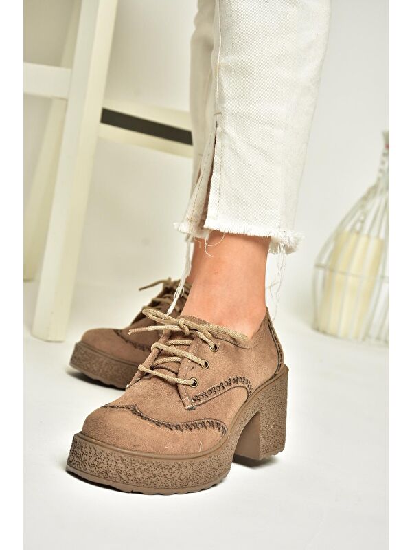 T9961570 Vizon Kadın Topuklu Ayakkabı - Görsel 5