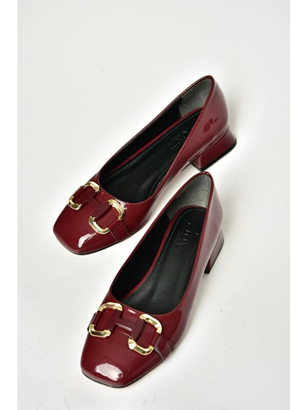 T5901228 Bordo Kadın Topuklu Ayakkabı - Görsel 9