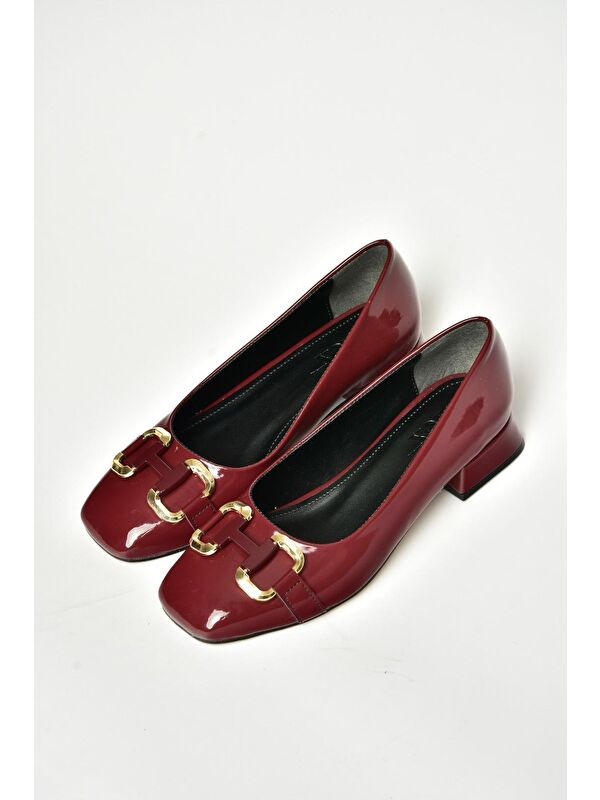 T5901228 Bordo Kadın Topuklu Ayakkabı - Görsel 10