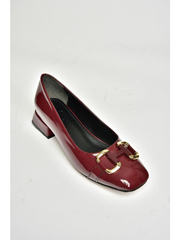 T5901228 Bordo Kadın Topuklu Ayakkabı - Görsel 11