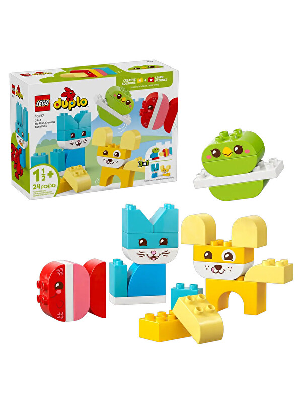 Lego DUPLO İlk 3'ü 1 Arada Yaratıcı Sevimli Hayvanlar 10477