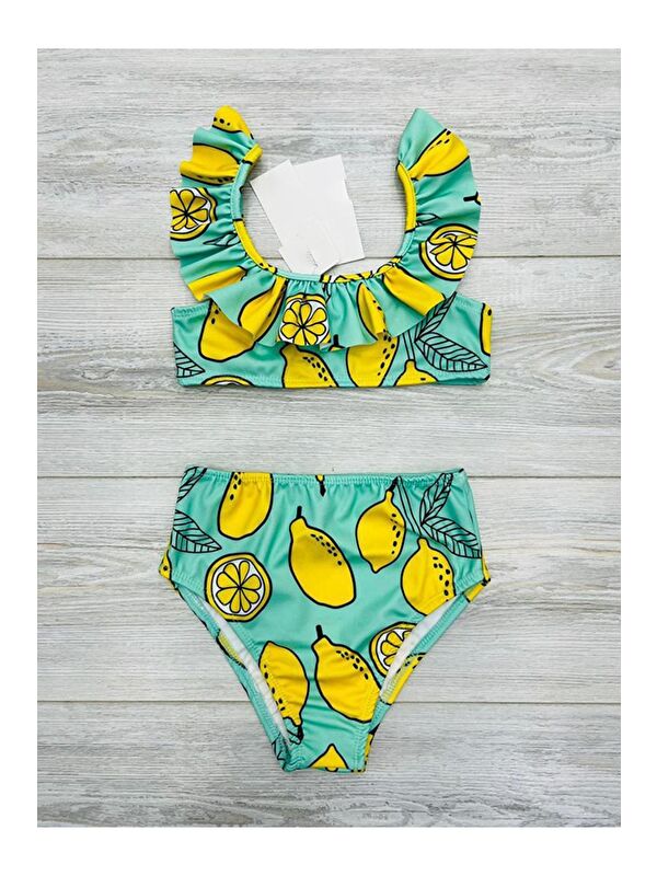 My Kids Wear Fırfırlı Baskılı Kız Çocuk Bikini