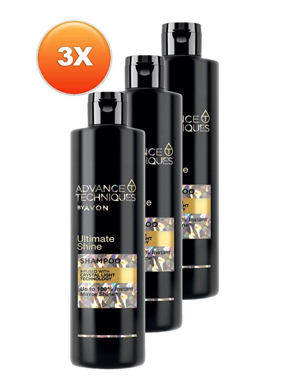 AVON Advance Techniques Parlaklık Veren Şampuan 400 Ml. Üçlü Set