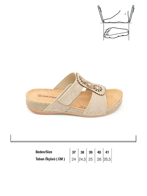 Yazlık Kadın Fashion Cırt Cırtlı Ayarlanabilir Günlük Terlik - Görsel 3