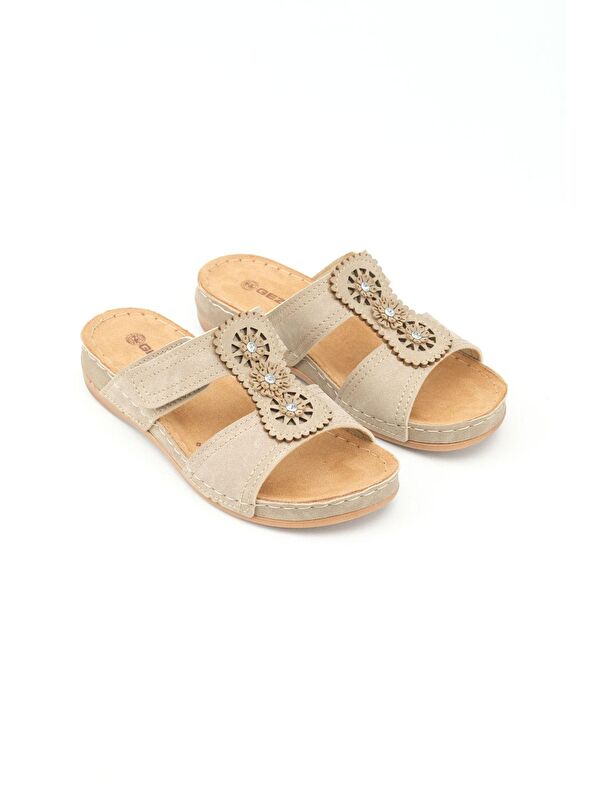 Yazlık Kadın Fashion Cırt Cırtlı Ayarlanabilir Günlük Terlik - Görsel 4