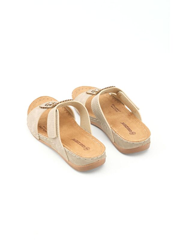 Yazlık Kadın Fashion Cırt Cırtlı Ayarlanabilir Günlük Terlik - Görsel 5