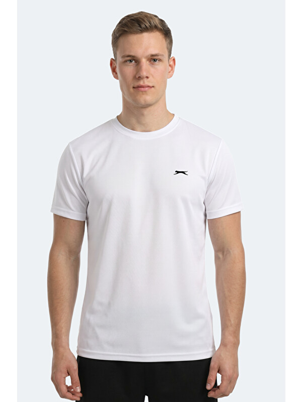 SLAZENGER KEANU Erkek  Beyaz Tişört