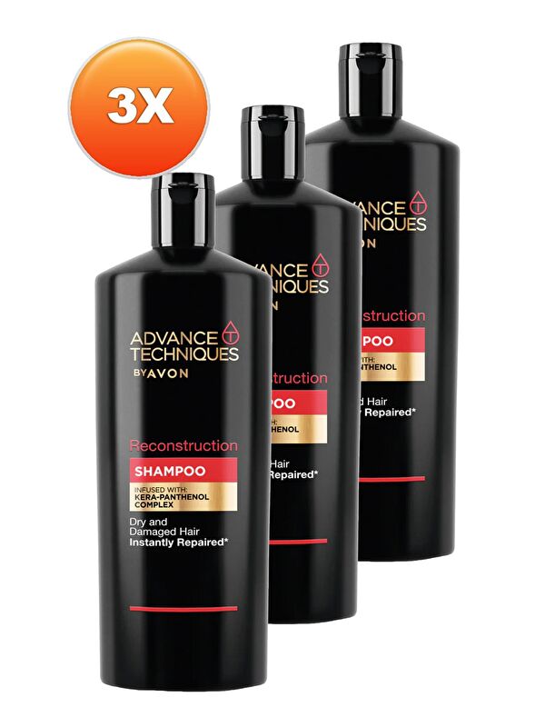 AVON Advance Techniques Reconstruction Onarıcı Şampuan 700 Ml. Üçlü Set