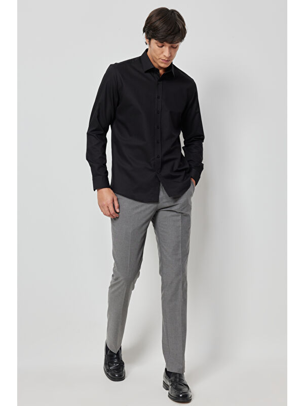 Altınyıldız Classics Erkek Gri Slim Fit Klasik Pantolon