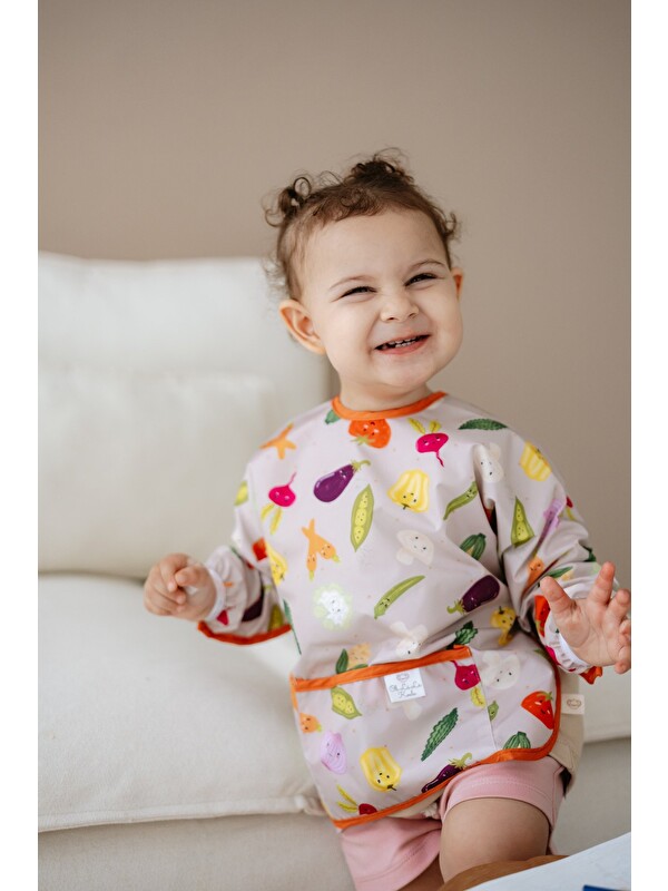 Oh La La Koala For Little Ones Sebzeler Uzun Kollu Sıvı Geçirmez Aktivite Önlük (6-36 Ay)