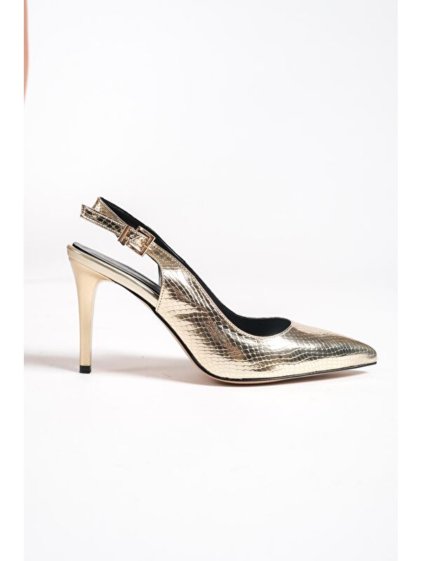 Arkası Açık Orta Topuklu Yumuşak Pedli Taban Kadın Ayakkabı - Görsel 5