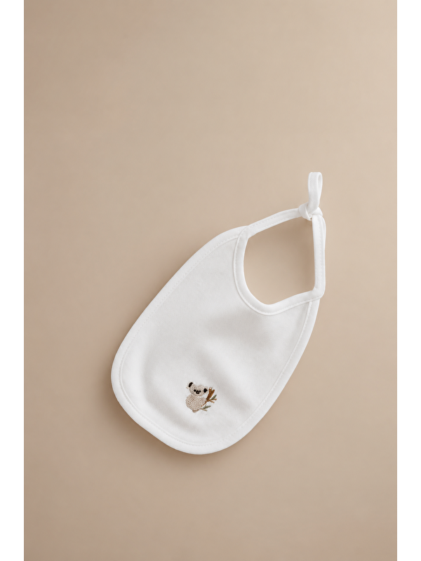 Oh La La Koala For Little Ones Beyaz Koala Nakışlı Biyeli Önlük