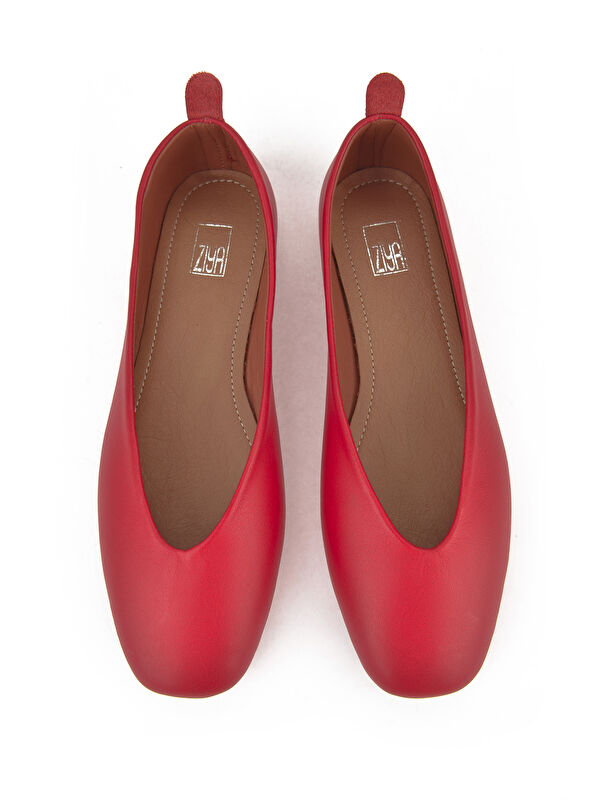 Ziya Ayakkabi Kırmızı Ziya Ayakkabi Hakiki Deri Kadın Babet 1511044Z105