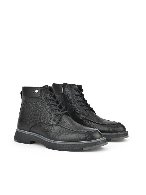 Erkek Hakiki Deri Bot 1431024Z6601 Siyah - Görsel 3