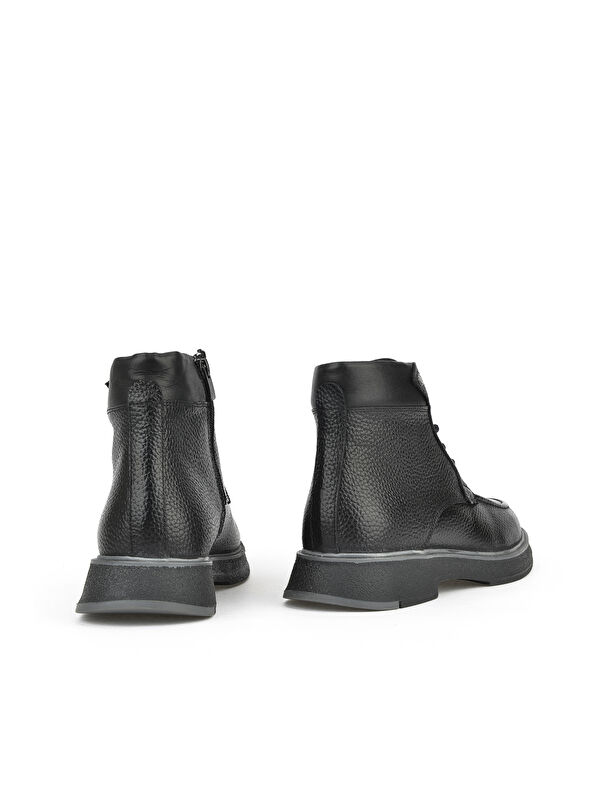 Erkek Hakiki Deri Bot 1431024Z6601 Siyah - Görsel 4