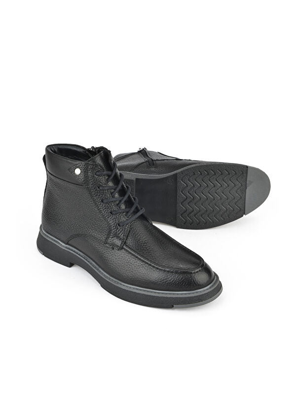 Erkek Hakiki Deri Bot 1431024Z6601 Siyah - Görsel 5