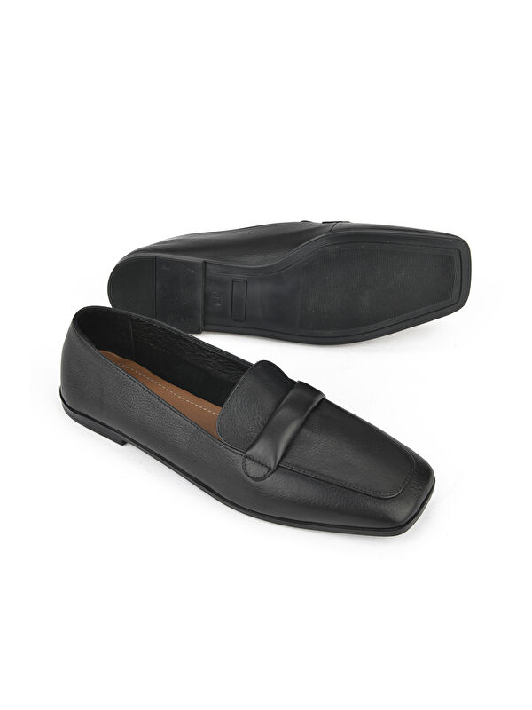 Hakiki Deri Kadın Ayakkabı 1511044Z202 Siyah - Görsel 4