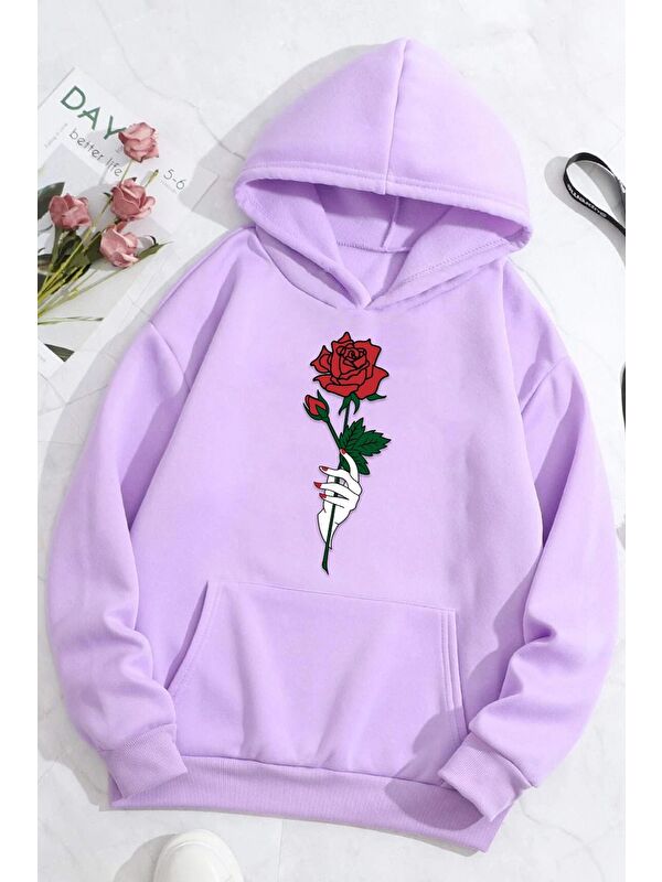 uyguntarz Unisex Rose Baskılı Sweatshirt
