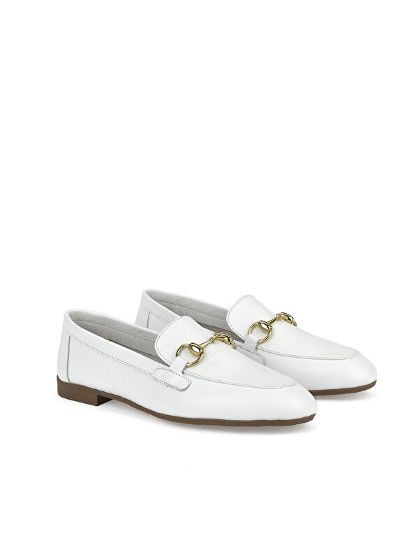 Hakiki Deri Kadın Ayakkabı 1511044Z201 Beyaz - Görsel 3