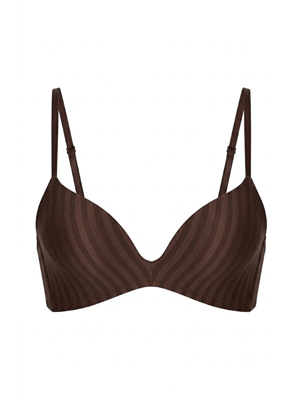 C&City Balensiz Push-Up Sütyen C11796 Kahverengi