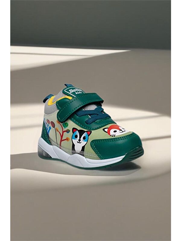 Zıpy Unisex Çocuk Bebek Işıklı Rahat Kaymaz Taban Spor Ayakkabı - Görsel 3