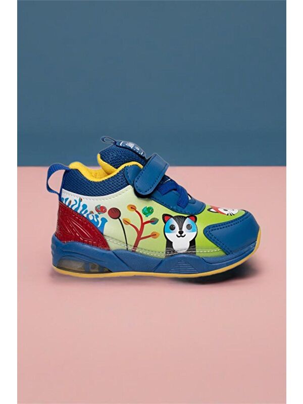 Zıpy Unisex Çocuk Bebek Işıklı Rahat Kaymaz Taban Spor Ayakkabı - Görsel 2