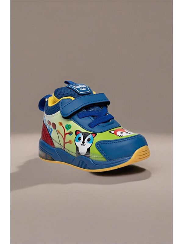 Zıpy Unisex Çocuk Bebek Işıklı Rahat Kaymaz Taban Spor Ayakkabı - Görsel 3