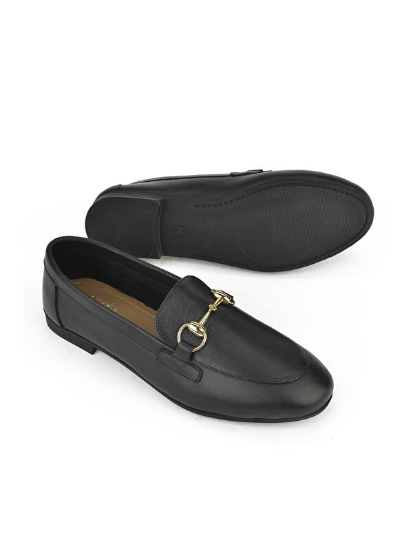 Hakiki Deri Kadın Ayakkabı 1511044Z201 Siyah - Görsel 3