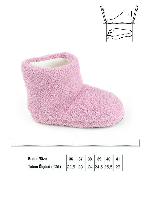 Kışlık Ev İçi Kadın Panduf Bot - Görsel 4