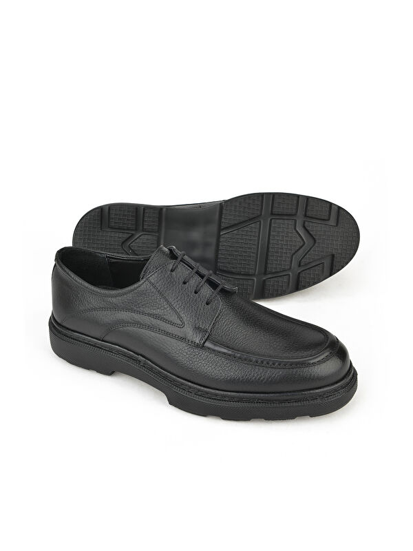 Erkek Hakiki Deri Ayakkabı 143745ZAB0707 Siyah - Görsel 5