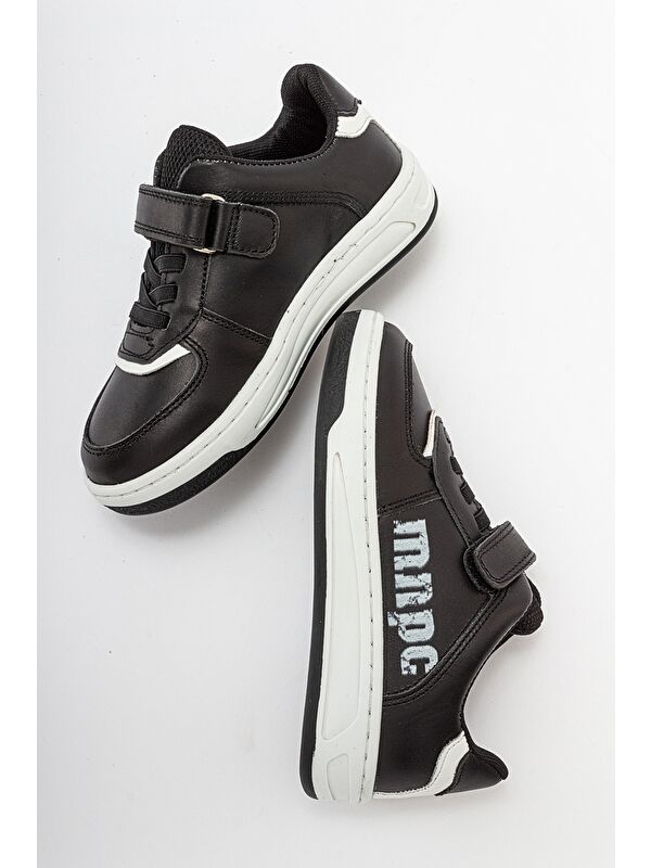 Erkek Çocuk Siyah Hakiki Deri Anatomik Günlük Ayakkabı - Görsel 4