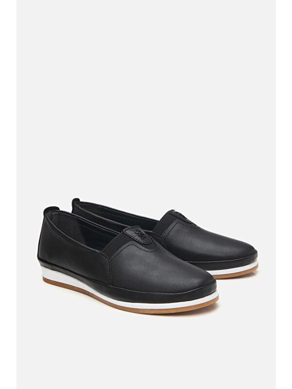 Kadın Siyah Comfort Düz Ayakkabı - Görsel 5