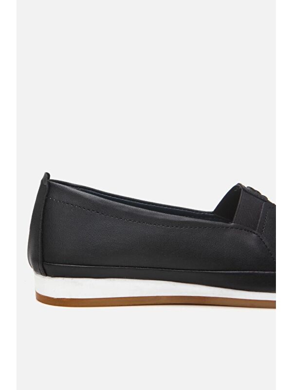 Kadın Siyah Comfort Düz Ayakkabı - Görsel 7