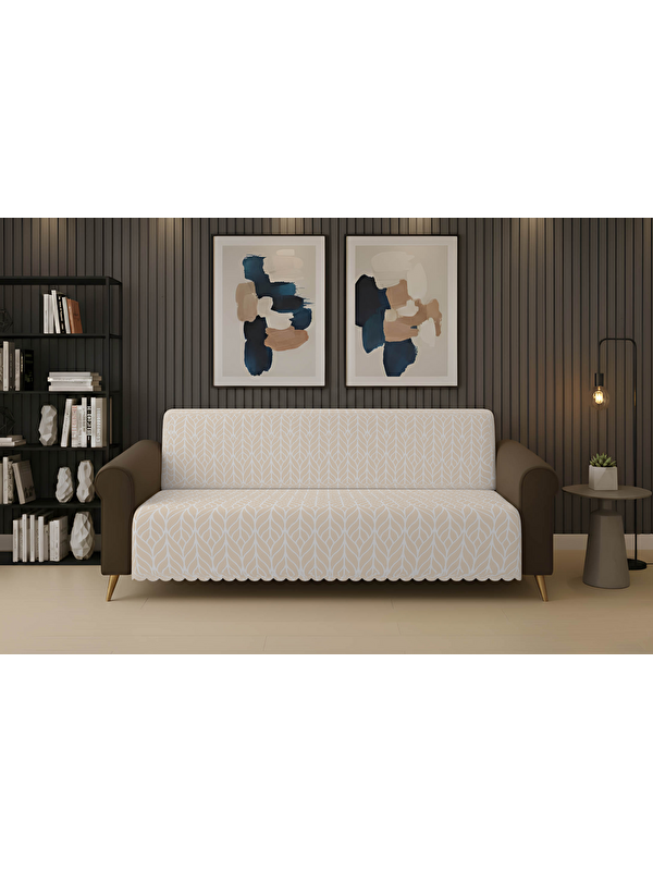 Dinarsu Kaydırmaz Koltuk Örtüsü 175X220 Lüme Bej BEJ