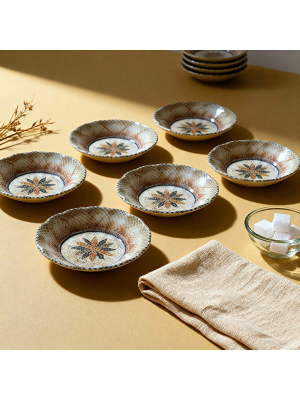 GÜRAL PORSELEN Acem 6 Parça 10 cm Çay Tabağı
