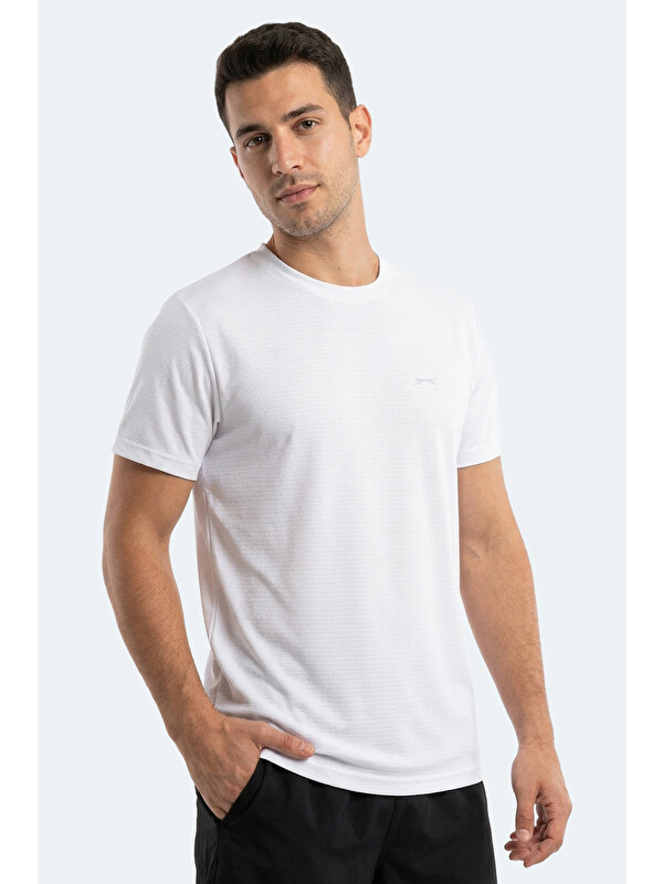 SLAZENGER HUGGER Erkek  Beyaz Tişört