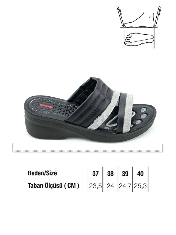 Yazlık Kadın Yüksek Topuk Anatomik Rahat Taban Günlük Terlik - Görsel 3