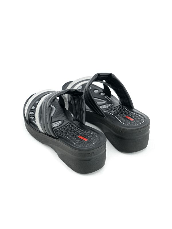 Yazlık Kadın Yüksek Topuk Anatomik Rahat Taban Günlük Terlik - Görsel 5