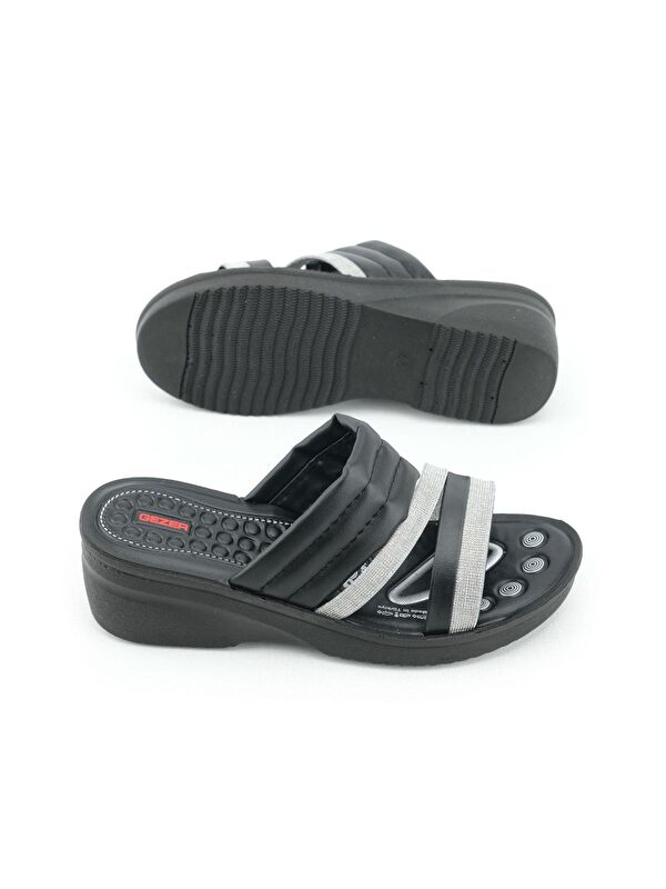 Yazlık Kadın Yüksek Topuk Anatomik Rahat Taban Günlük Terlik - Görsel 6