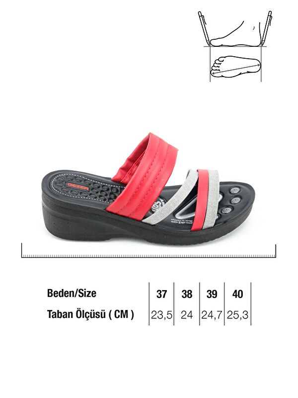 Yazlık Kadın Yüksek Topuk Anatomik Rahat Taban Günlük Terlik - Görsel 3